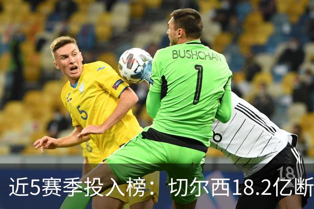 近5赛季投入榜：切尔西18.2亿断崖领跑 前11除巴黎尤文均为英超队